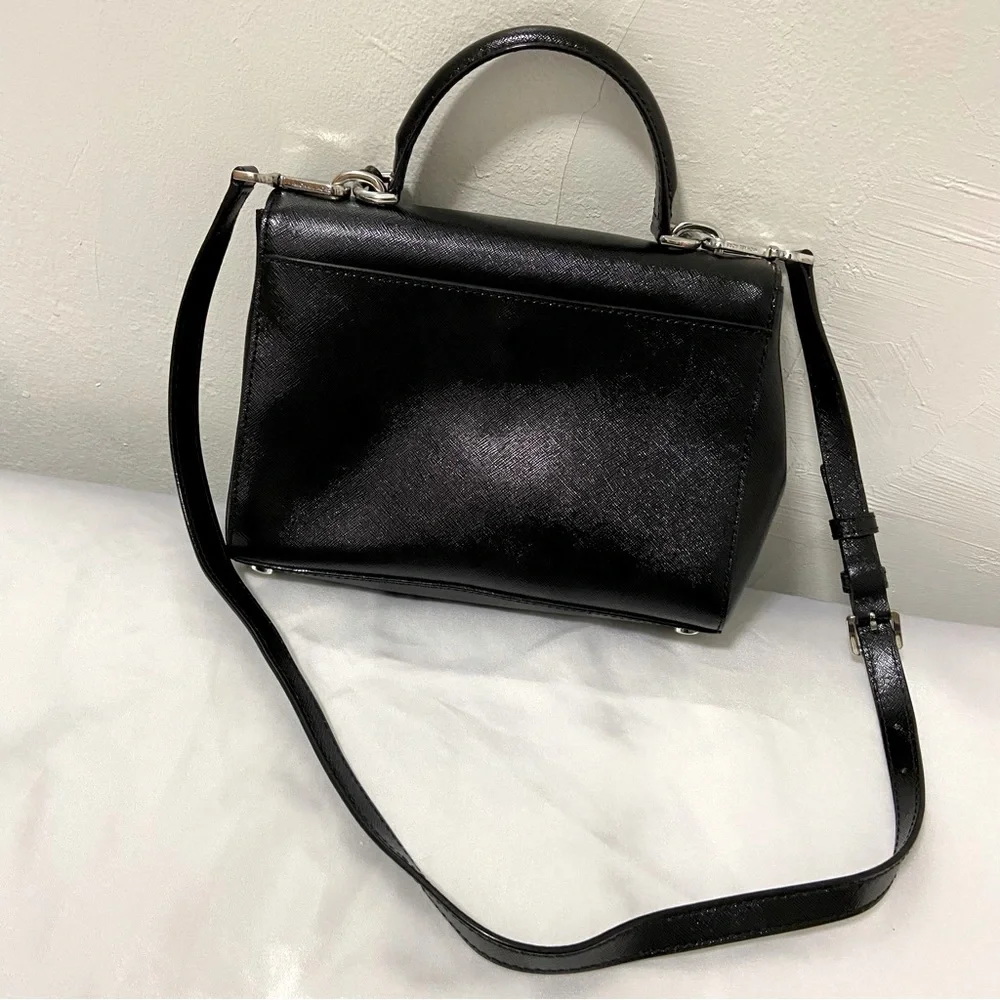 MICHAEL Michael Kors Satchel Top Handle Leather Crossbody Bag Small